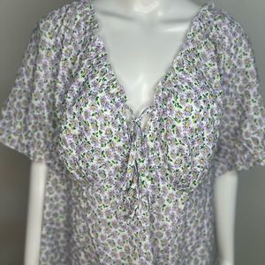 SHEIN 3Xl Floral Print Blouse